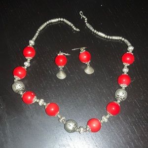 Ensemble colier  et boucle d’oreille